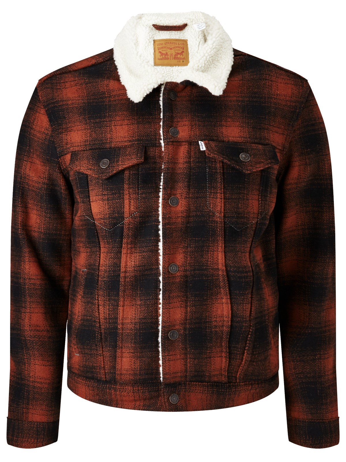 Levi's Denim Sherpa Check Jacket for Men - Lyst
